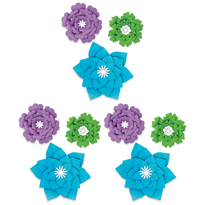 Picture of Carson Dellosa Education CD-107007-3 Blue Purple Green Flower Dimension - Pack of 3