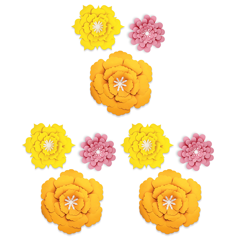 Picture of Carson Dellosa Education CD-107006-3 Orange Yellow Pink Flower Dimension - Pack of 3