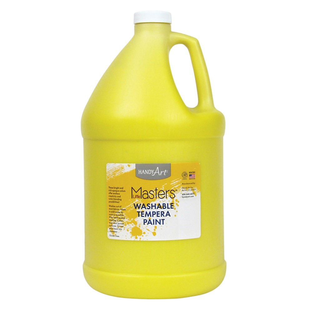 128 oz Little Masters Washable Paint, Yellow - 2 Each
