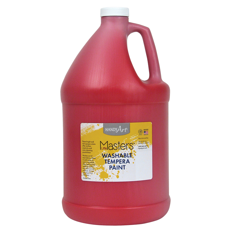 128 oz Little Masters Washable Paint, Red - 2 Each