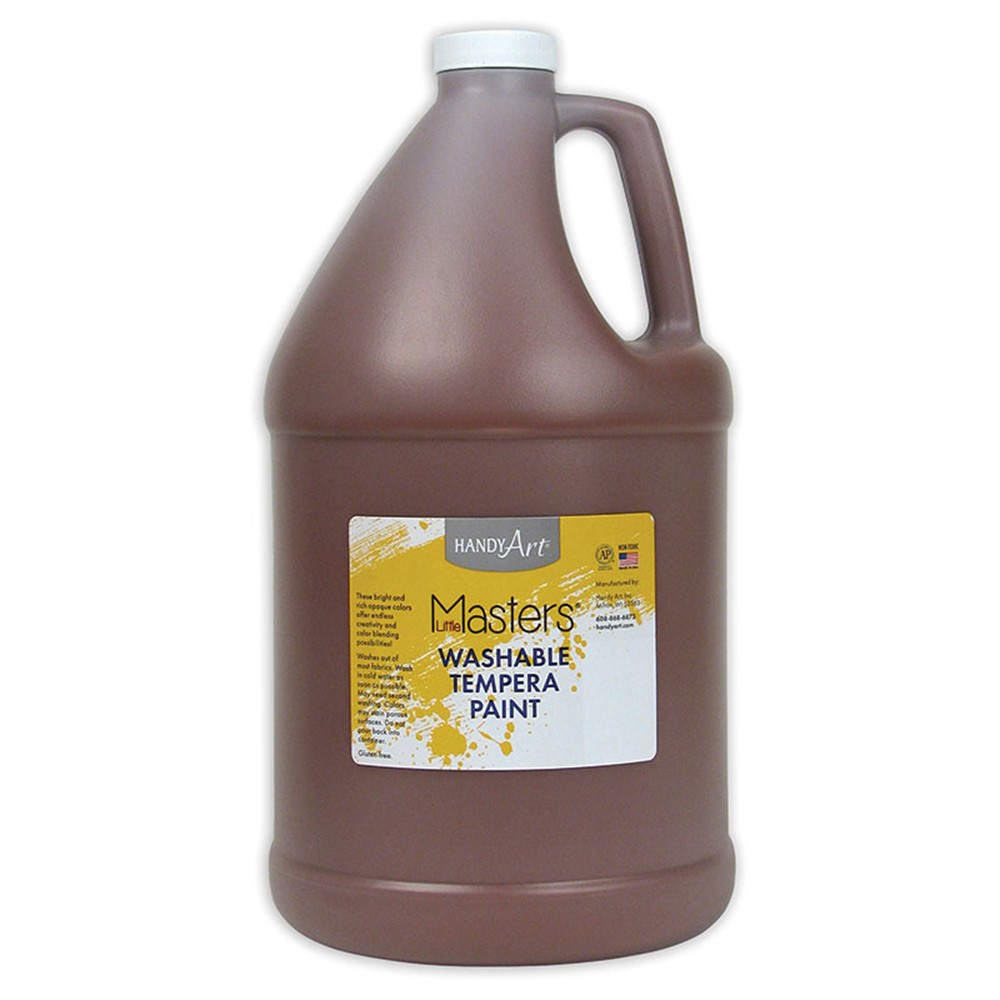 128 oz Little Masters Washable Paint, Brown - 2 Each