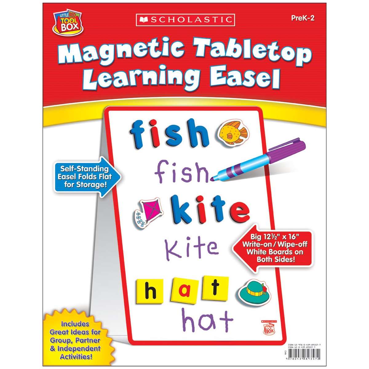 Picture of Scholastic Teaching Resources SC-0439893577-2 Little Red Tool Box Magnetic Tabletop Learning Easel - 2 Each