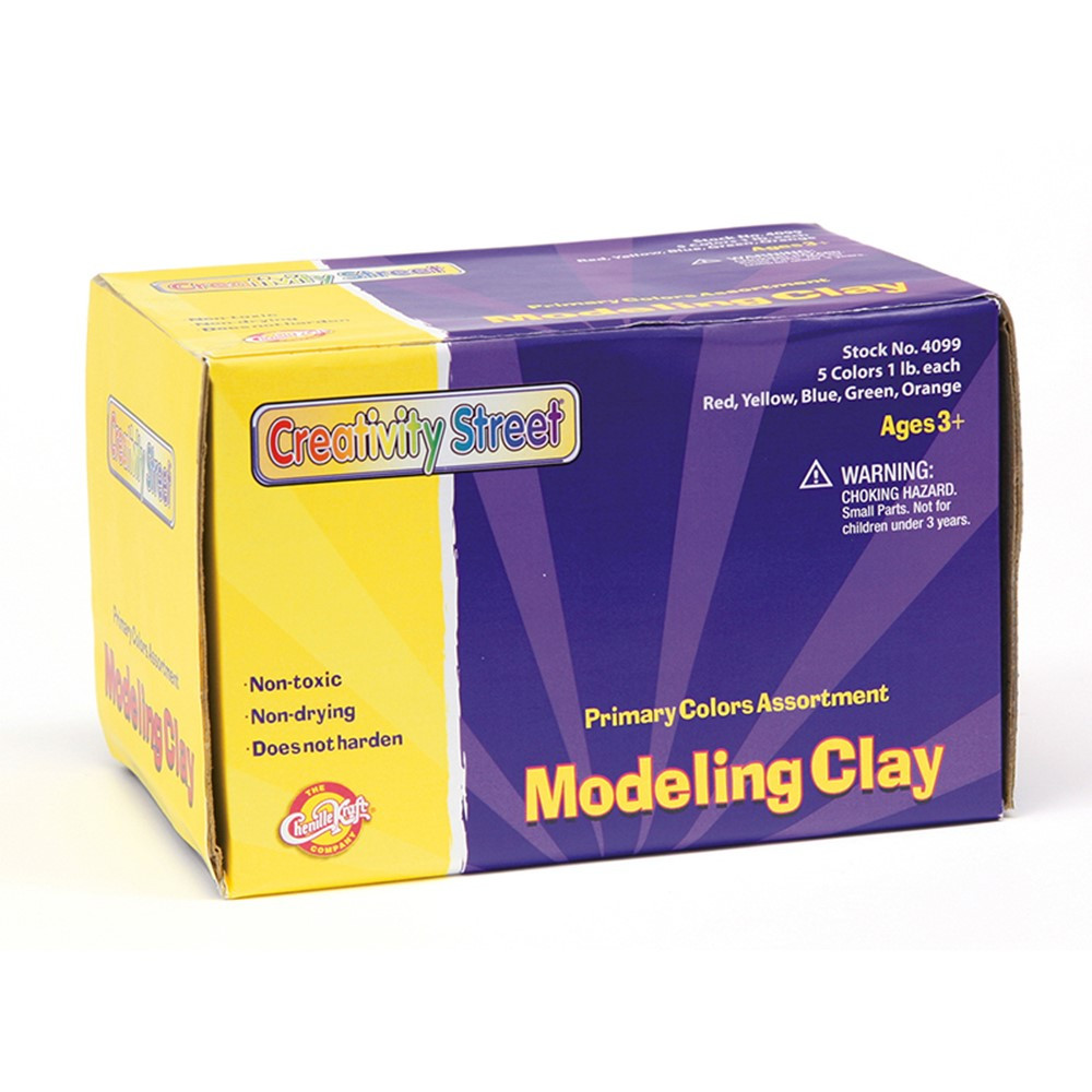 5 lbs Modeling Clay Creativity Street Washable Markers Classpack, Assorted - Set of 2