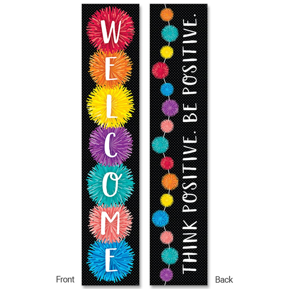 Picture of Creative Teaching Press CTP8670-3 Pom Poms Double-Sided Banner, Multi Color - 3 Each