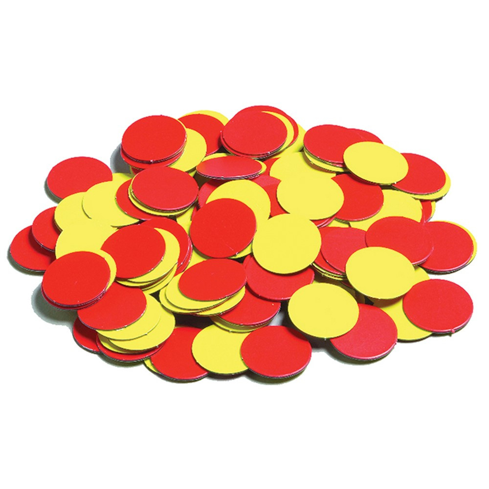 0.875 in. Dia. Magnetic Two-Color Counters, Multi Color - Pack of 2