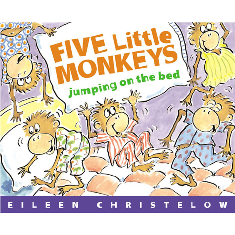 Picture of Harper Collins Publishers HO-395557011-3 Five Little Monkeys Jumping on the Bed Book, Pack of 3