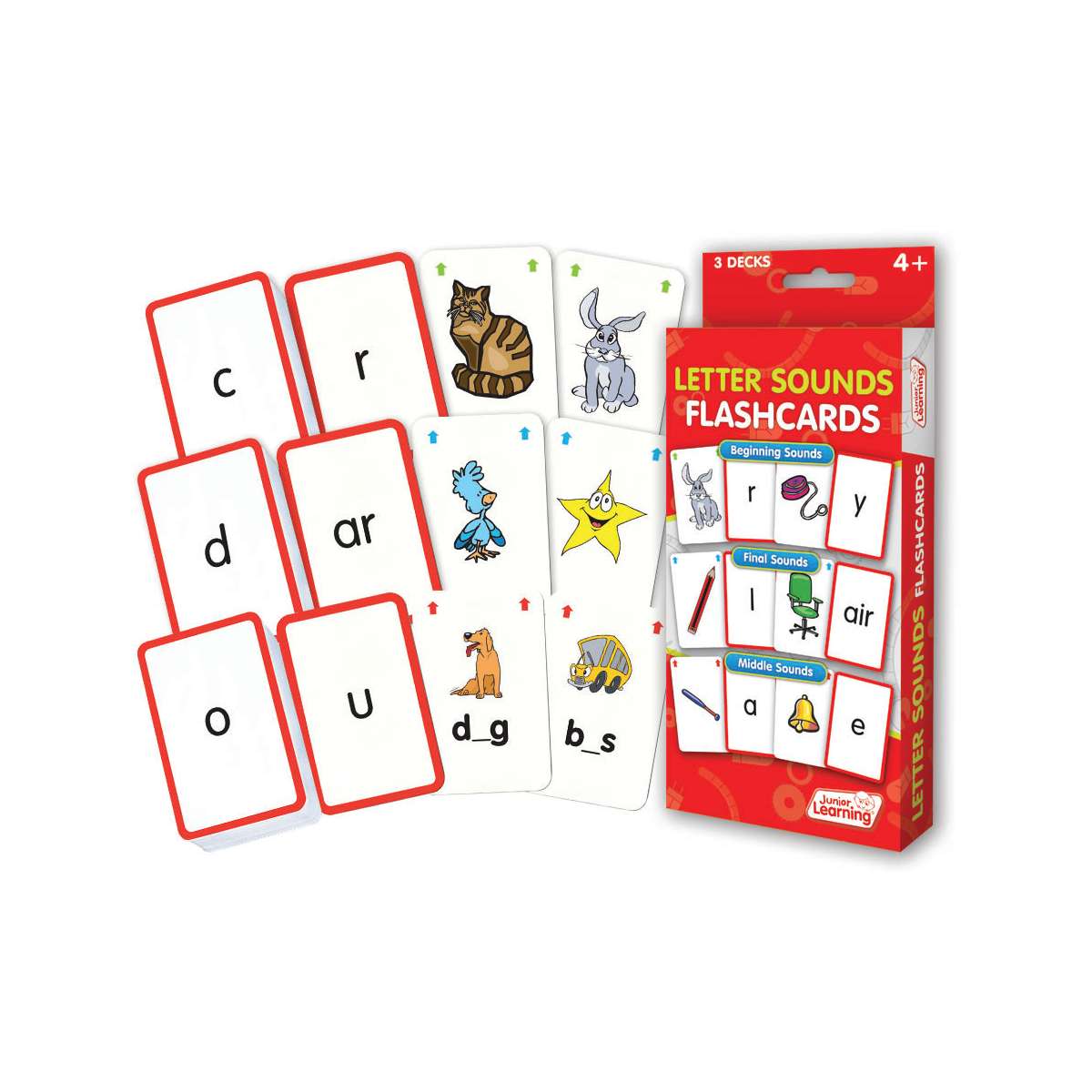 Letter Sounds Flash Cards - Pack of 3