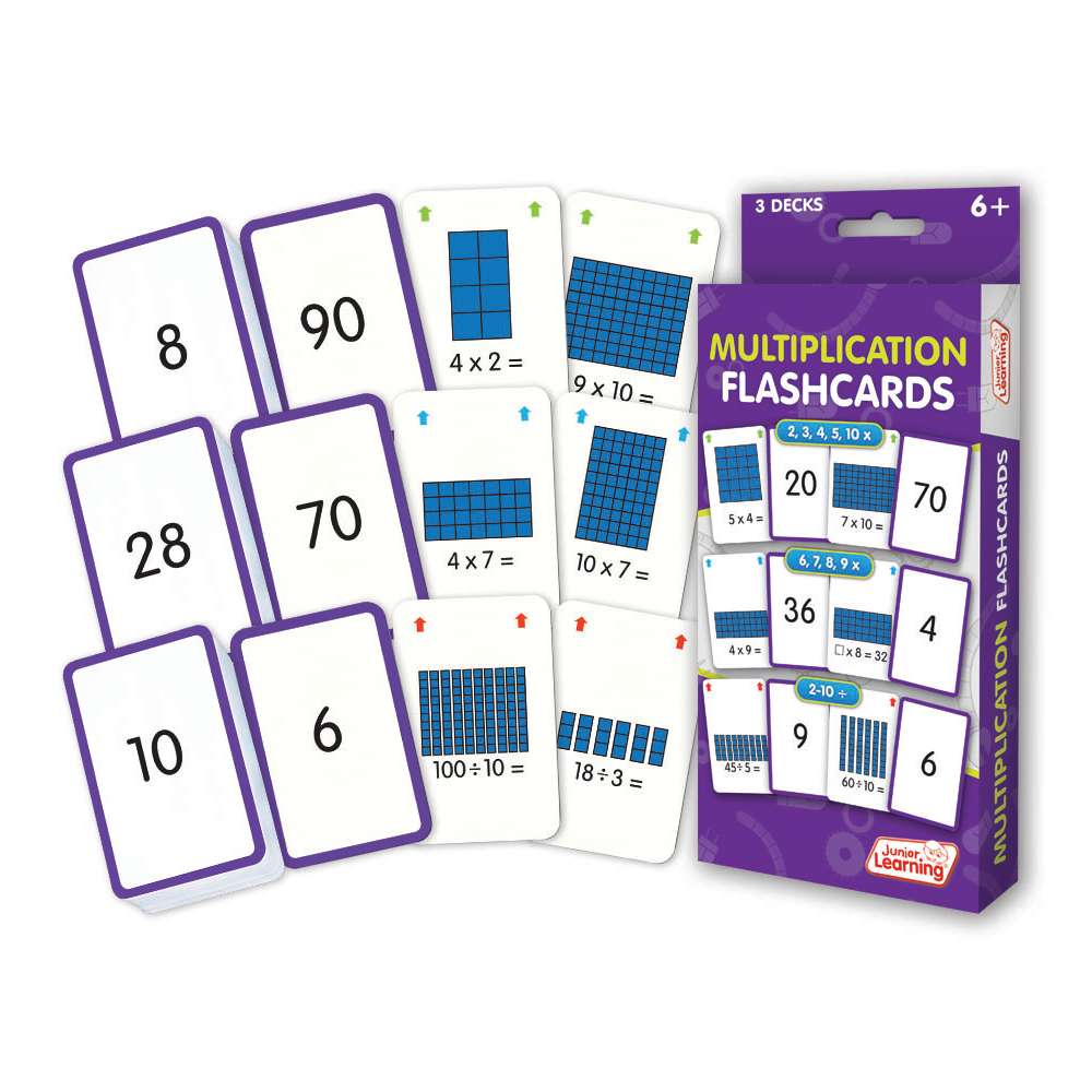 Multiplication Flash Cards - Pack of 3