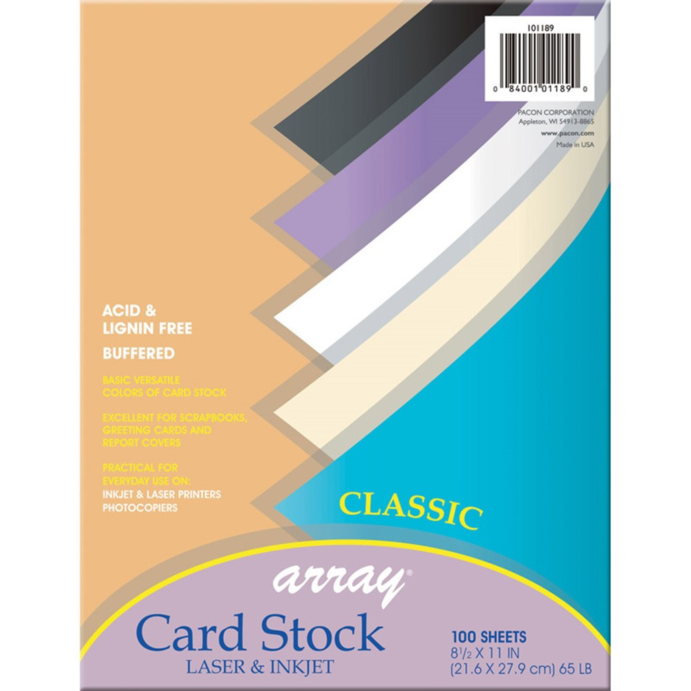 8.5 x 11 in. Classic Colors Array Card Stock - Pack of 2