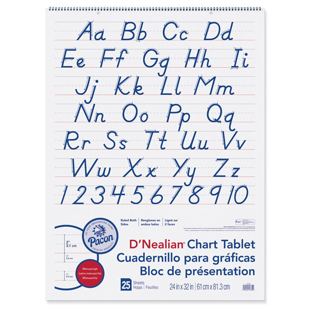 D Nealian Manuscript Chart Tablet - 2 Each