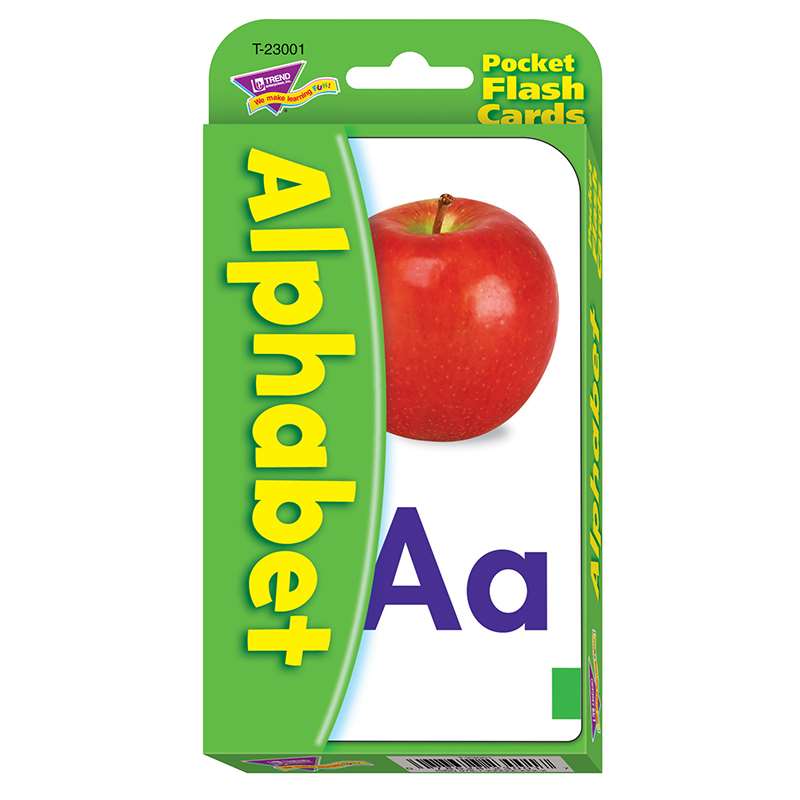 Alphabet Pocket Flash Cards - 56 per Pack - 6 Each