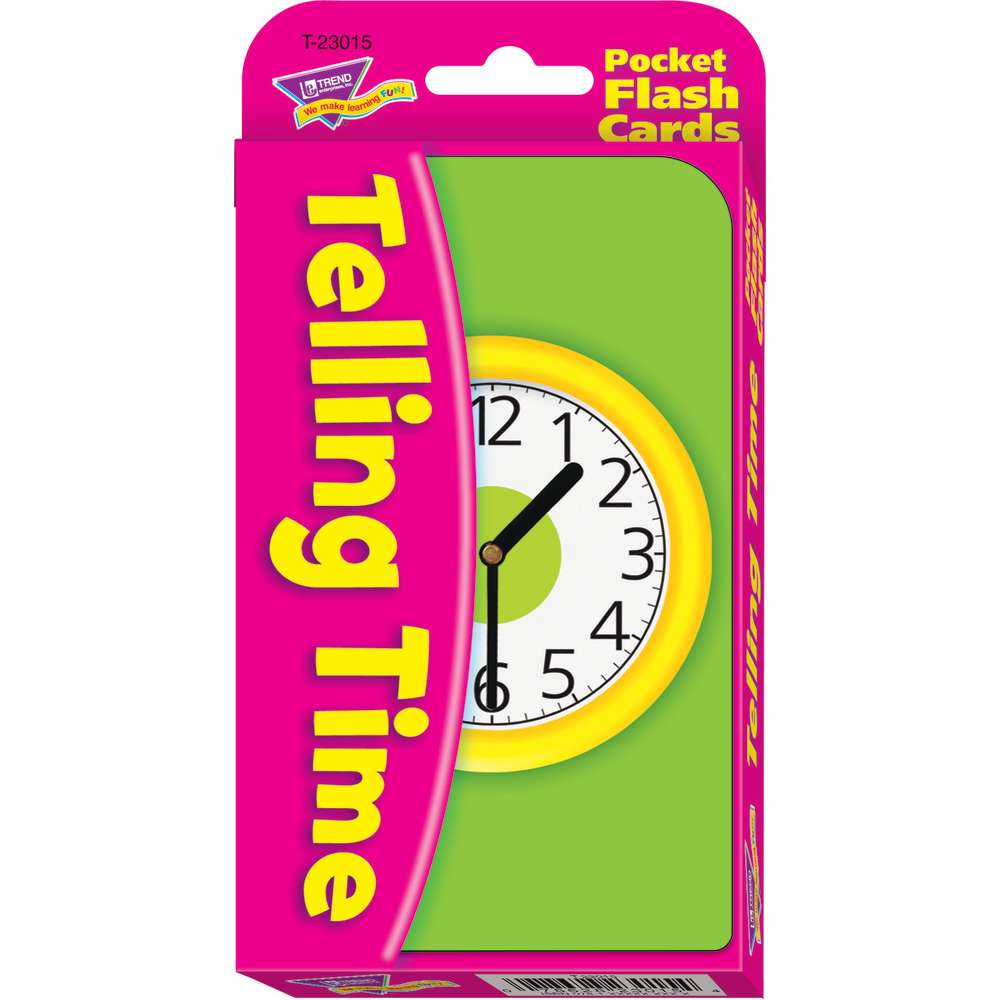 Telling Time Pocket Flash Cards - 6 Each