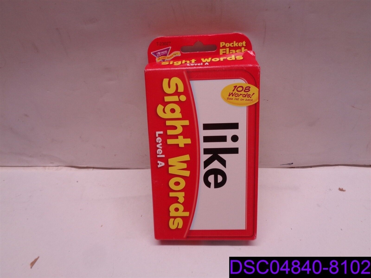 3.125 x 5.25 in. Sight Words A Pocket Flash Cards - 6 Each