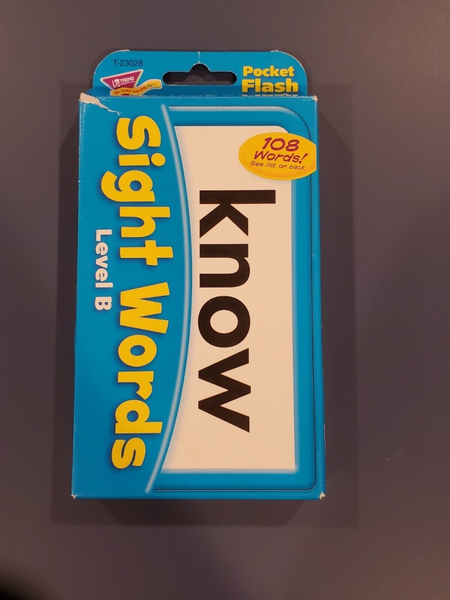 Sight Words B Pocket Flash Cards - 6 Each
