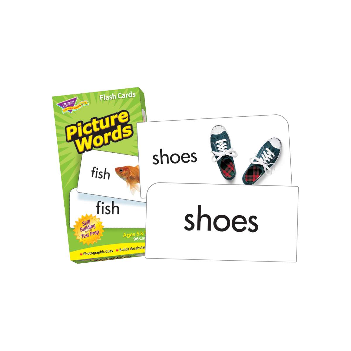 Picture Words Flash Cards - 96 per Pack - Pack of 3