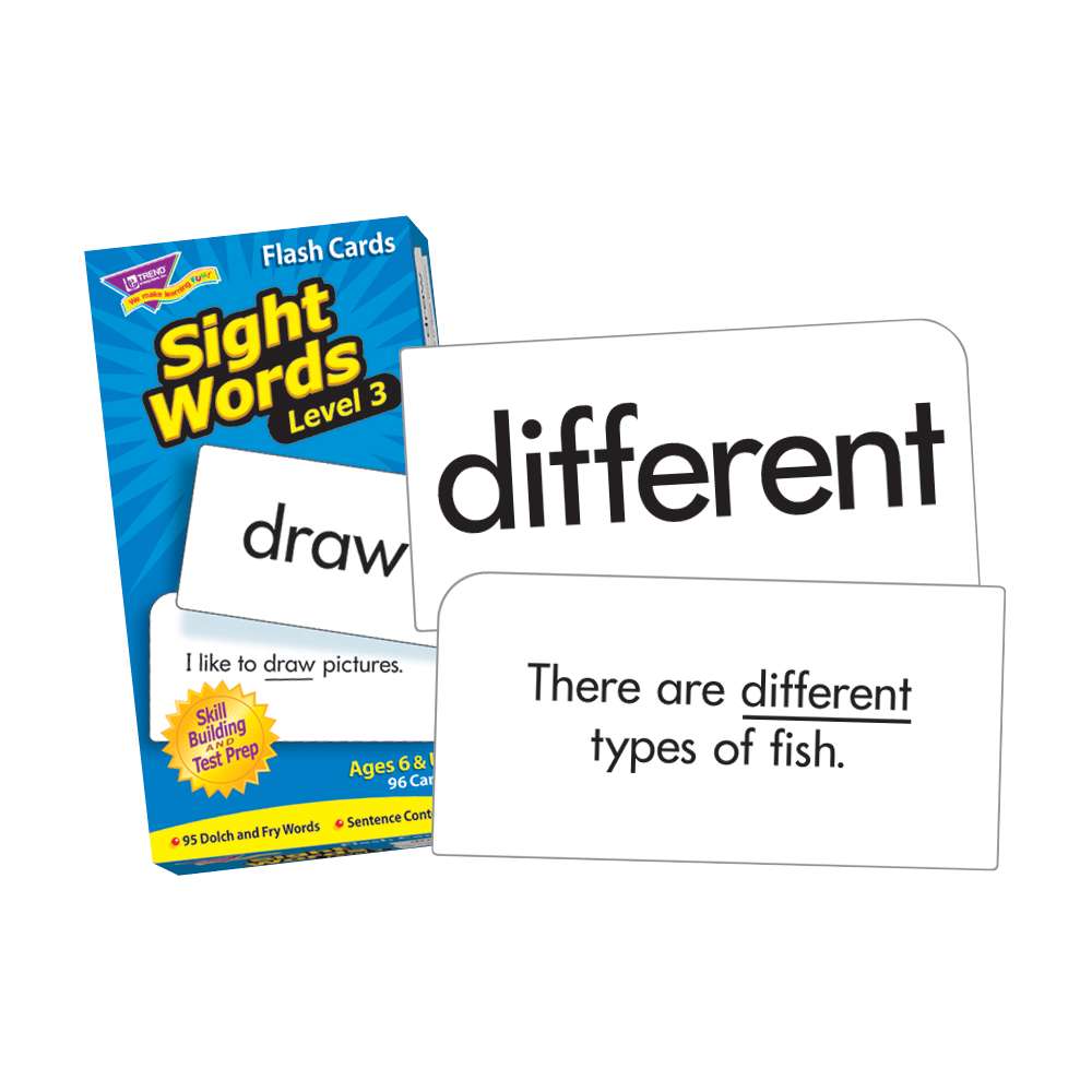 Sight Words Flash Cards - Level 3 - 3 Each
