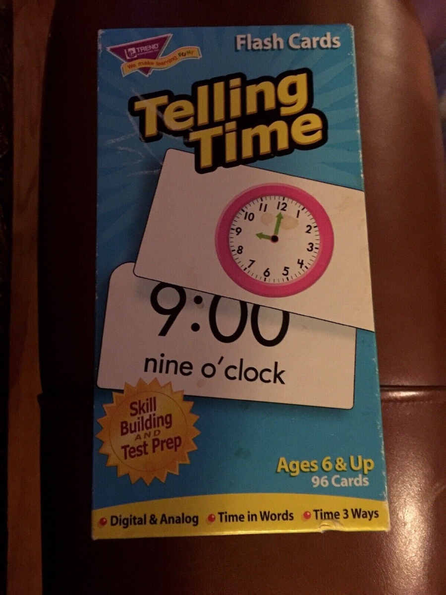 Telling Time Flash Cards - 96 per Pack - Pack of 3