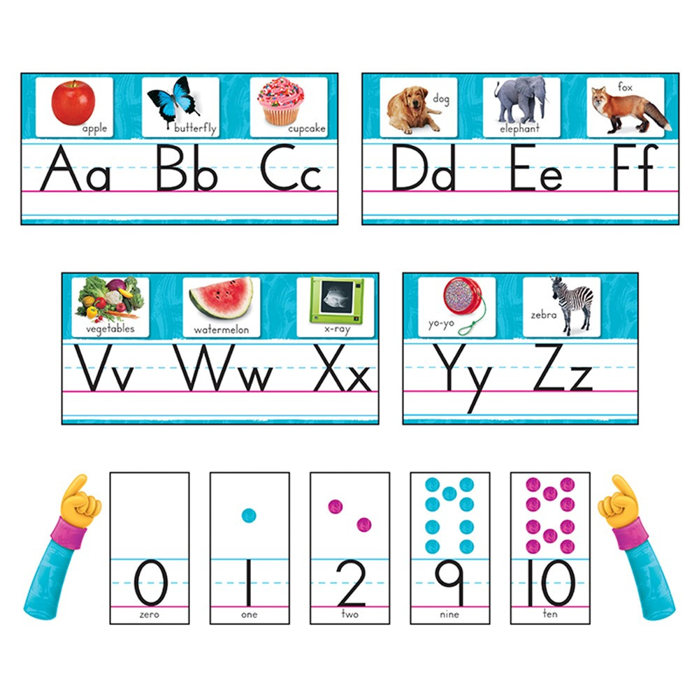 Color Harmony Photo Alphabet Bulletin Board Set - Set of 2