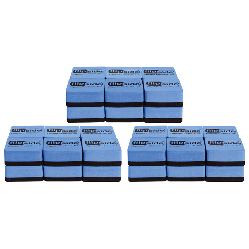 FLP35030-3 2 x 2 in. Whiteboard Student Erasers &  Logo - 12 per Pack - Pack of 3