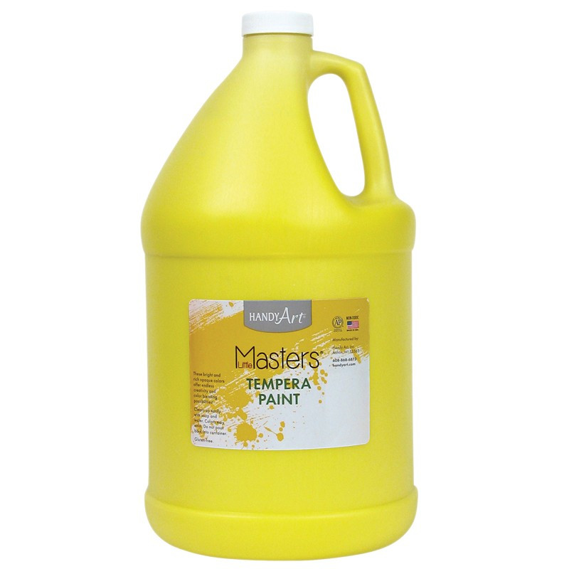 128 oz Little Masters Tempera Paint, Yellow - 2 Each