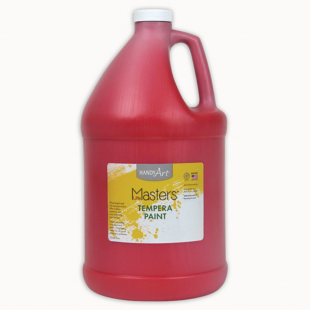 128 oz Little Masters Tempera Paint, Red - 2 Each