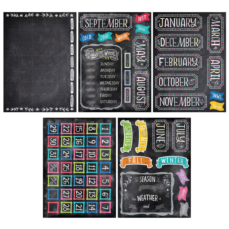 Chalk It Up Calendar Bulletin Board Set