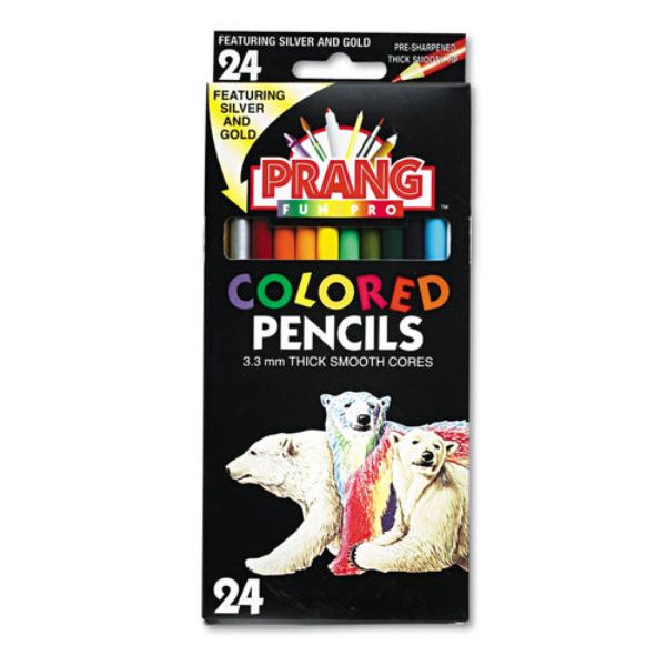 Prang Colored Pencils Sets - 3 per Pack - Pack of 24