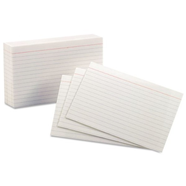 4 x 6 in. White Ruled Index Cards, Pack of 10