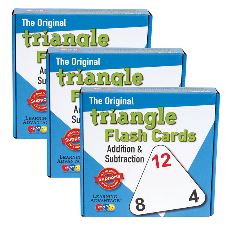 Add & Sub Triangle Flashcards - Pack of 3
