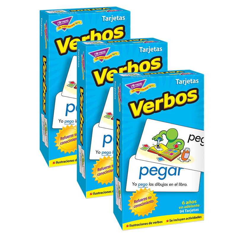 Verbos Spanish Action Words, Pack of 3