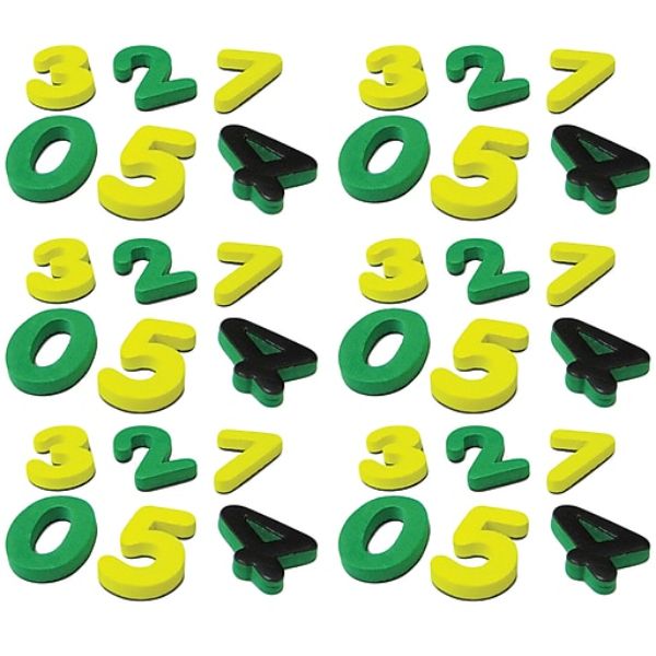 Picture of Teacher Created Resources TCR20625-6 0.75 in. Magnetic Foam Small Numbers&#44; Yellow & Green - Pack of 6
