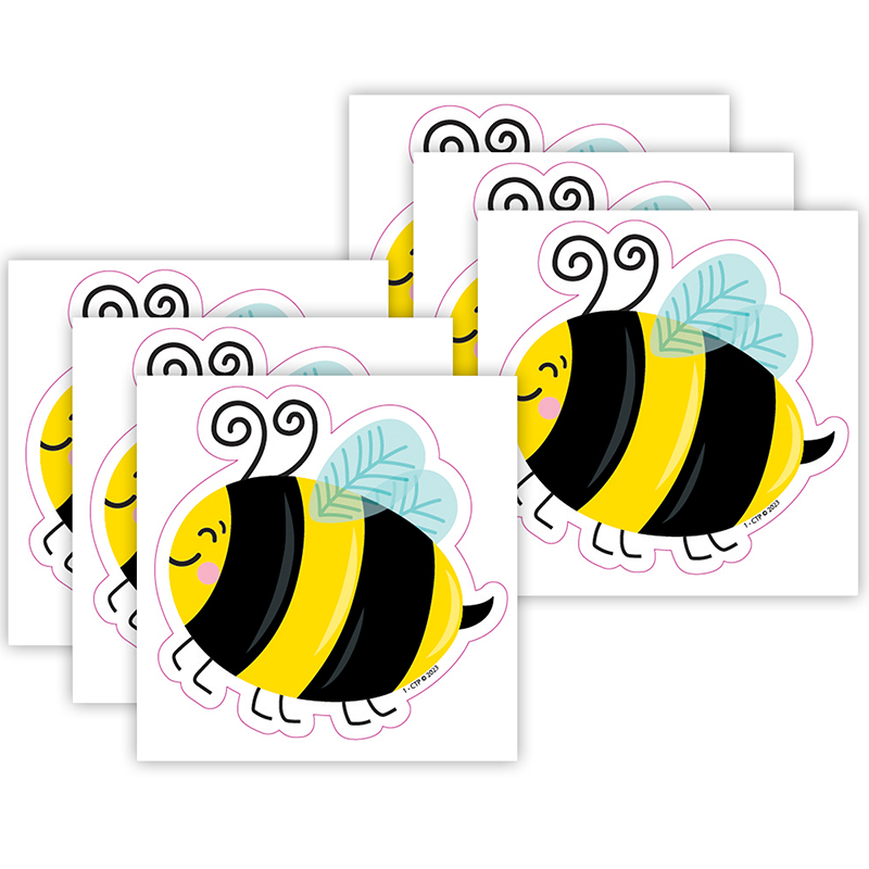 Busy Bees, 3'', Designer Cut-Outs, 36-Piece Set, 6PK