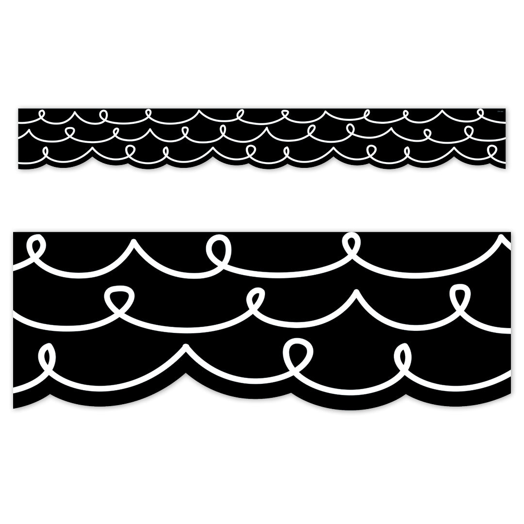 Core Decor Loop-de-Loop on Black EZ Border, 48 Feet Per Pack, 3PK