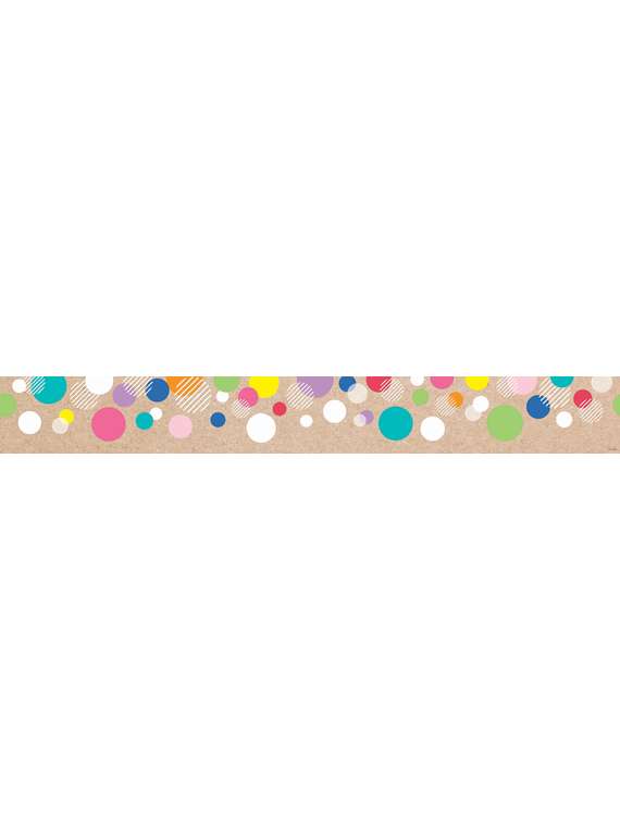 Krafty Pop Colorful Kraft Bubbles EZ Border, 48 Feet Per Pack, 3PK