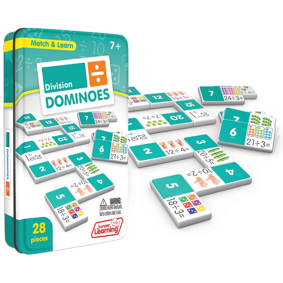 Picture of Junior Learning JRL671-2 Division Match & Learn Dominoes&#44; Pack of 2