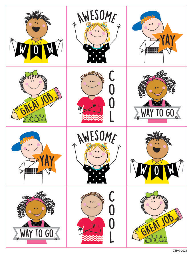 Stick Kids Rewards Stickers, Pack of 6