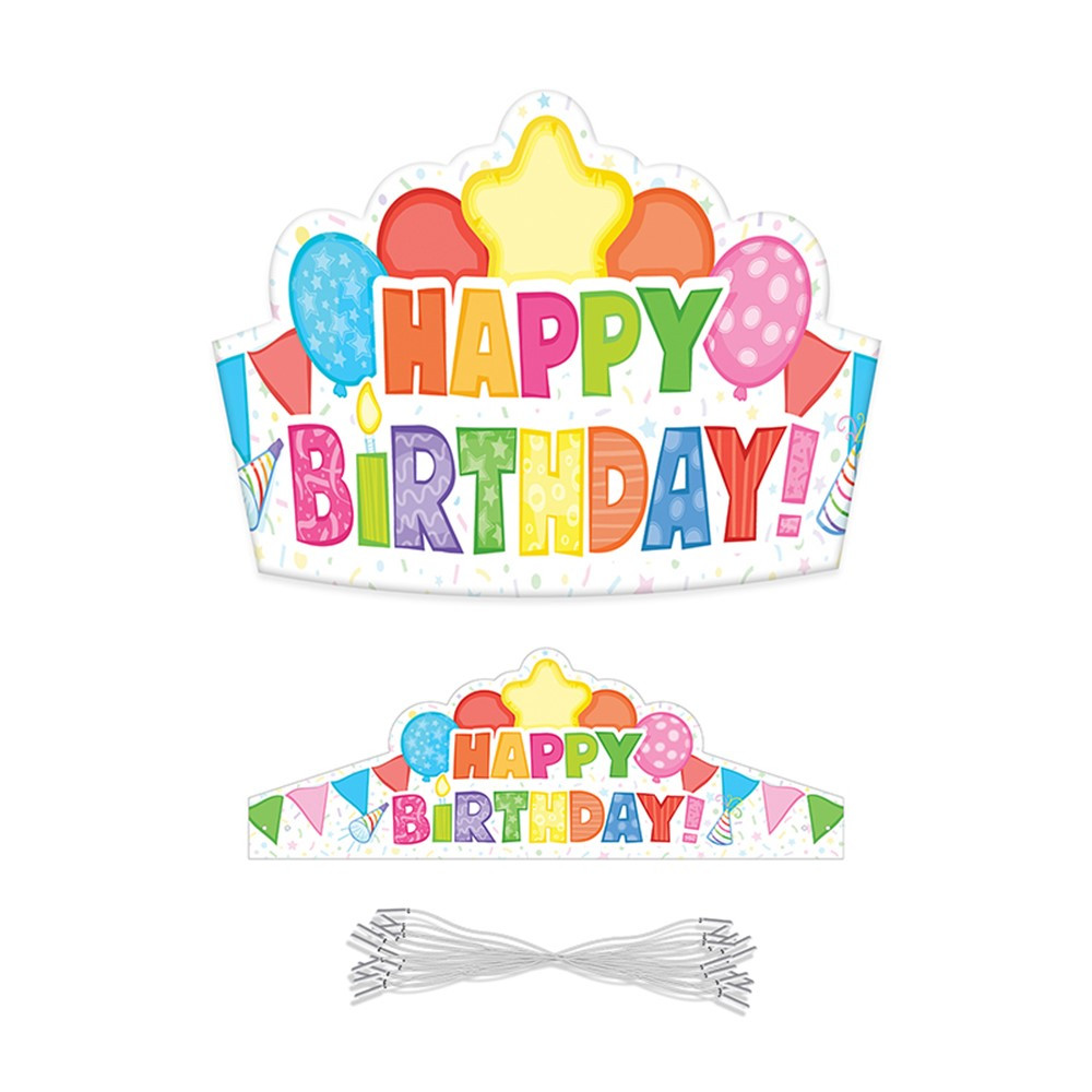 Picture of Carson Dellosa Education CD-101100-2 Happy Birthday Crowns - Pack of 2