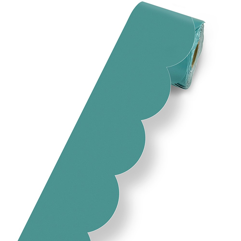 Picture of Carson Dellosa Education CD-108509-3 We Belong Rolled Scalloped Bulletin Board Borders&#44; Teal - Roll of 3