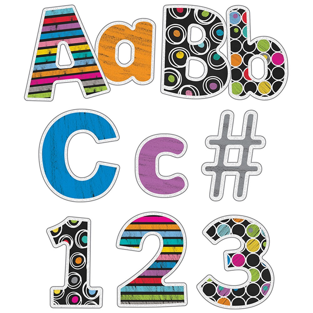 Picture of Carson Dellosa Education CD-130099-3 Colorful Chalkboard Combo Pack EZ Letters - Pack of 3
