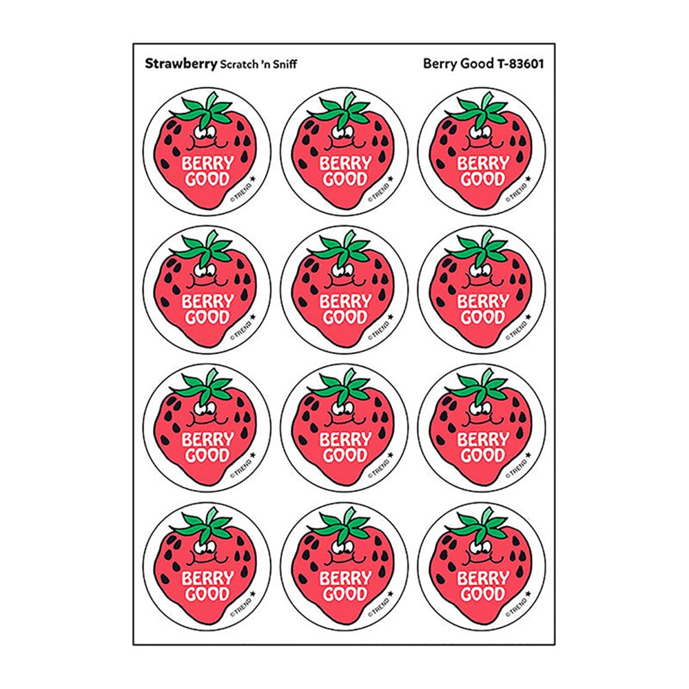 Strawberry Scented Good Berry Stickers - 24 Count - Pack of 6
