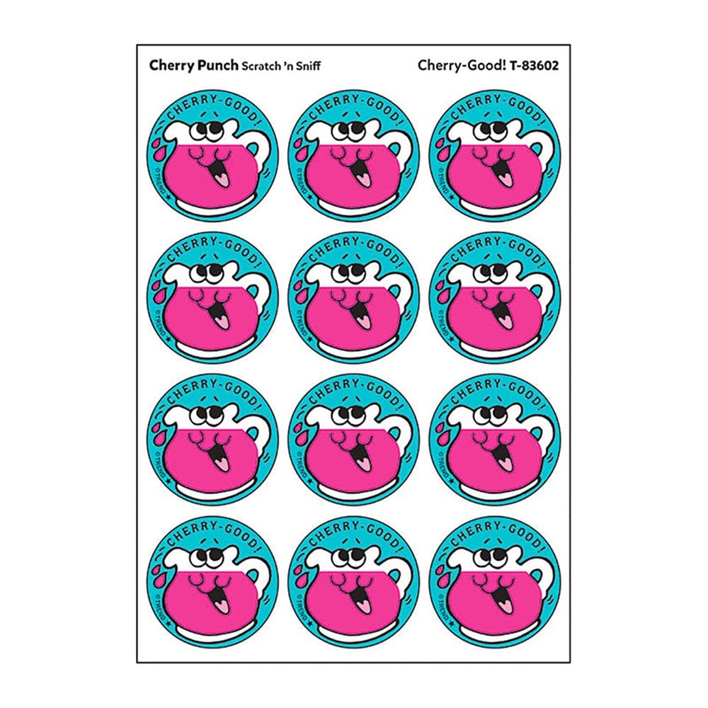 Cherry Good Punch Scented Stickers - 24 Count - Pack of 6