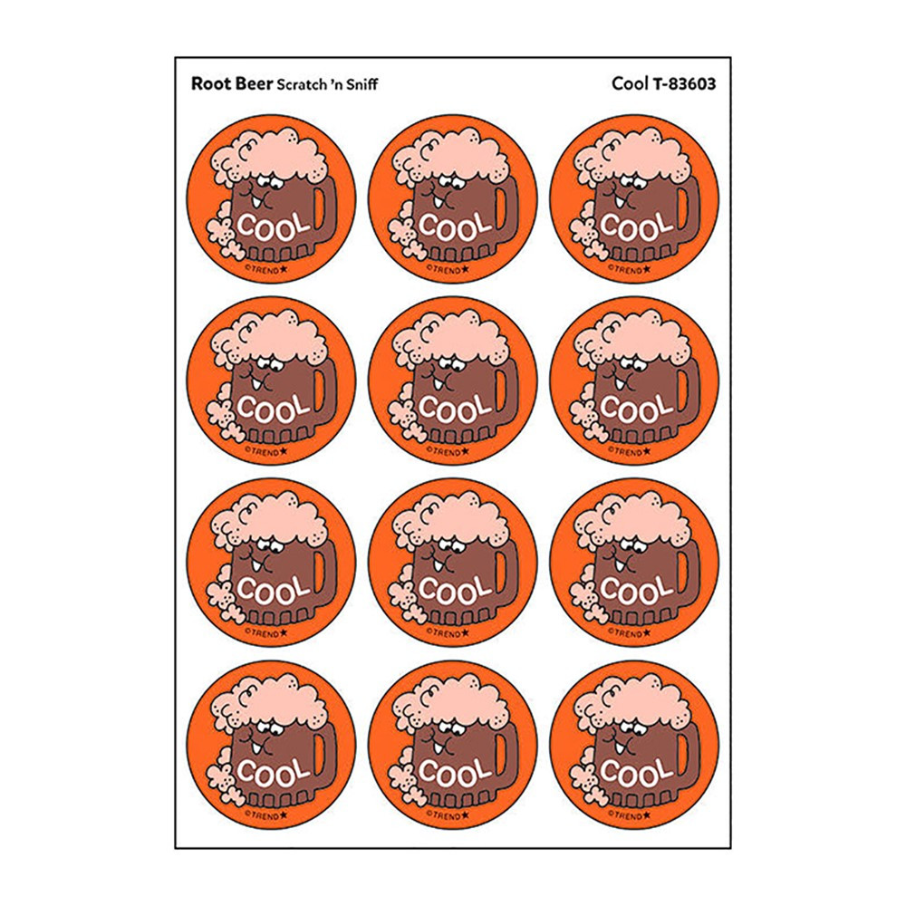 T-83603-6 Root Beer Scented Stickers - 24 Count - Pack of 6