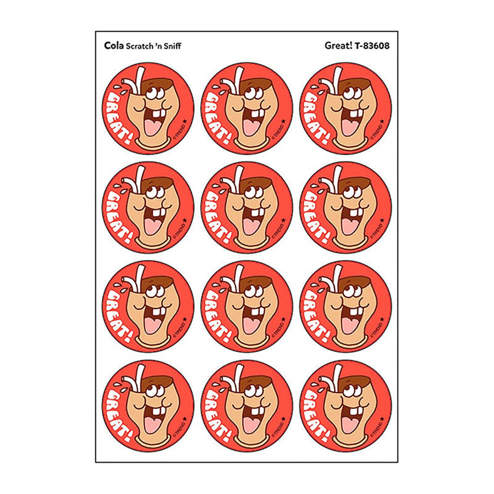 Great Cola Scented Stickers - 24 Count - Pack of 6