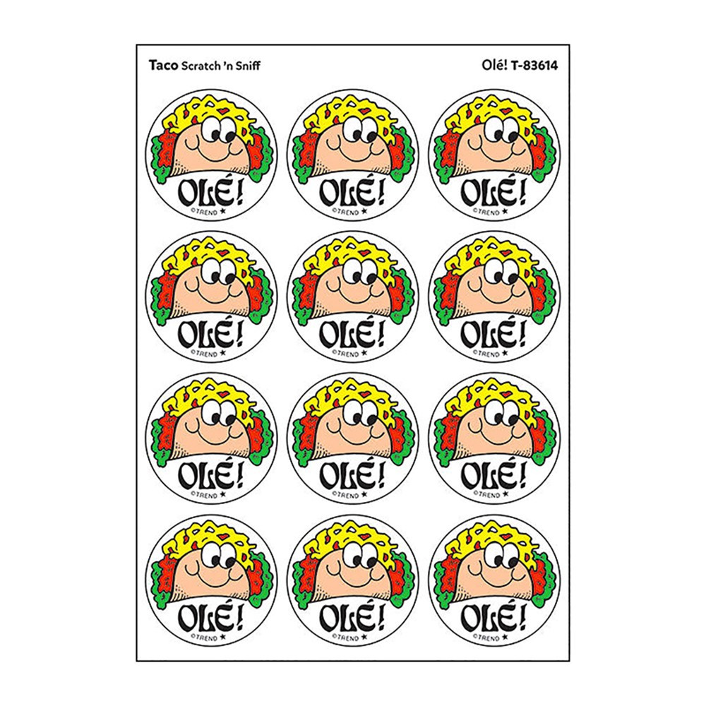 Ole Taco Scented Stickers - 24 Count - Pack of 6