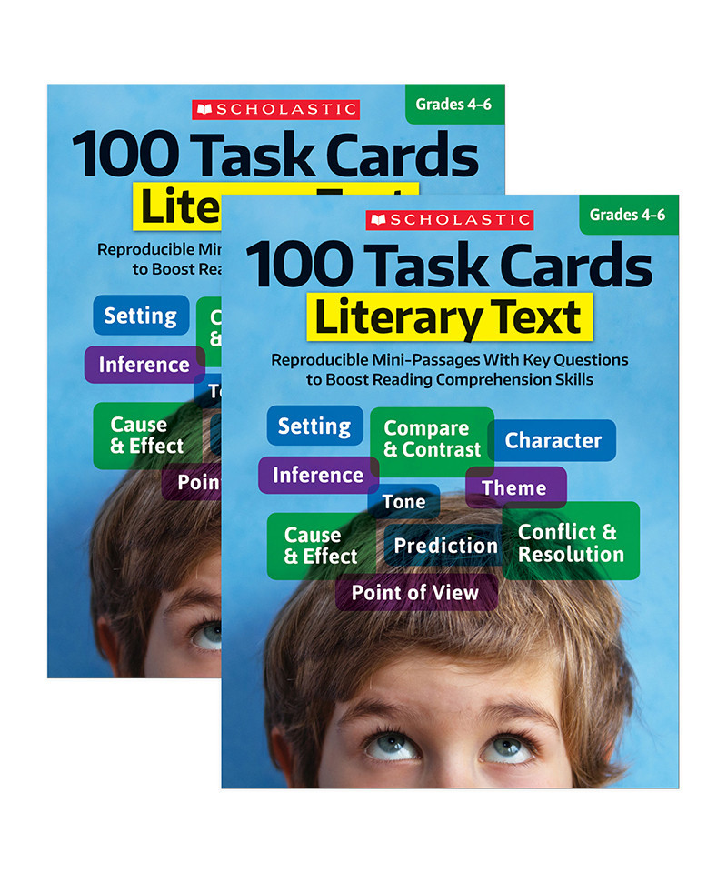 Scholastic Teaching Resources SC-811300-2 100 Task Cards Literary Text - Pack of 2