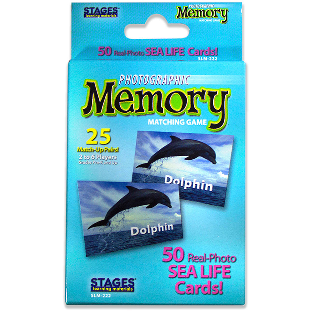 SLM222-3 Sea Life Photographic Memory Game - Pack of 3