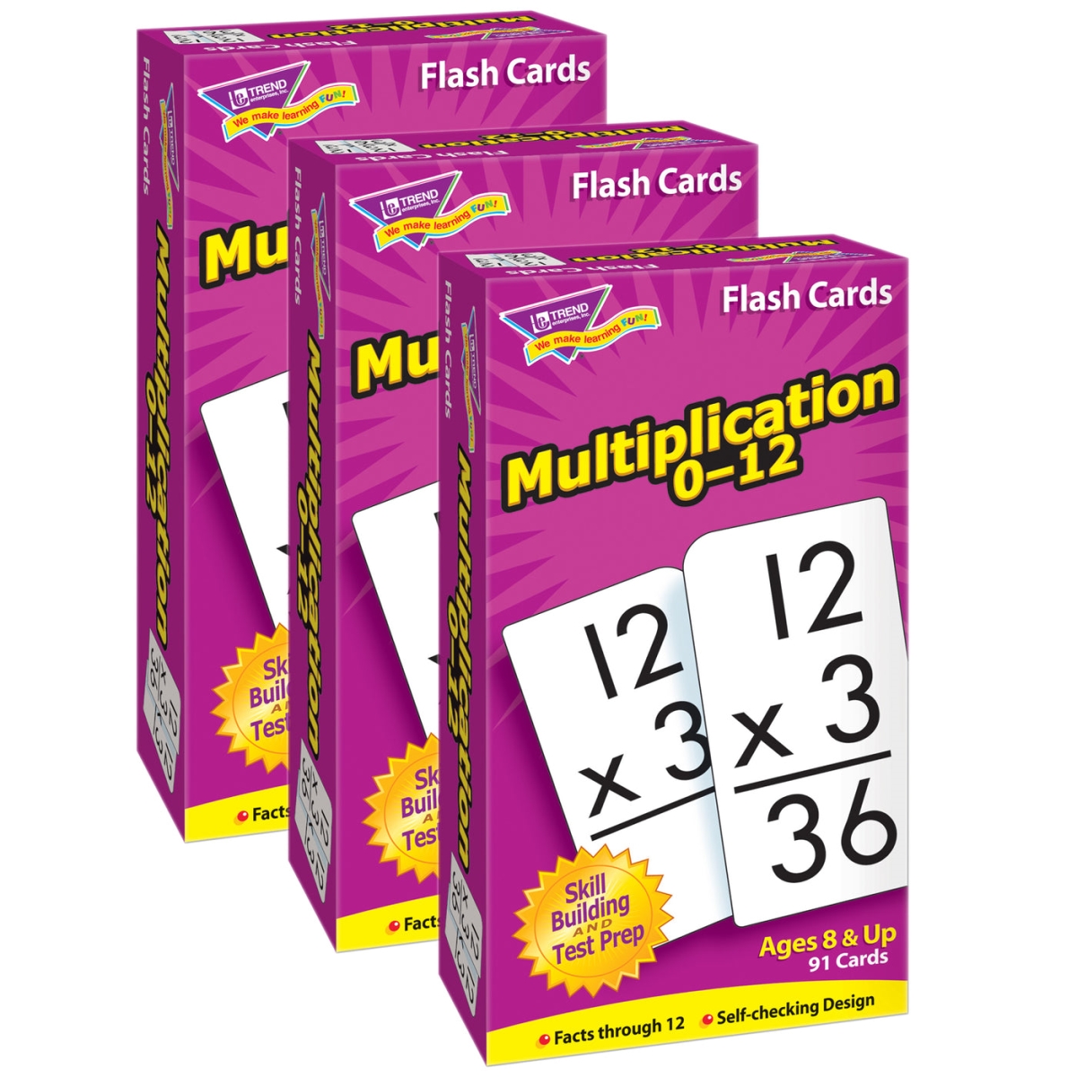 T-53105-3 Multiplication Flash Cards - Pack of 3