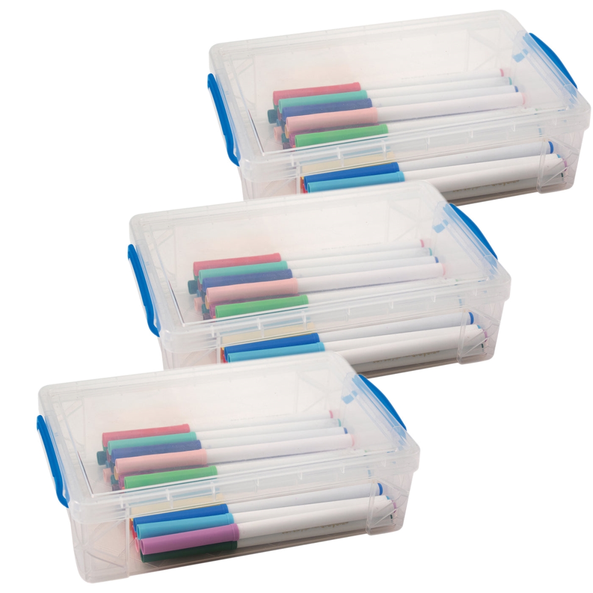 Super Stacker Large Pencil Box - Pack of 3