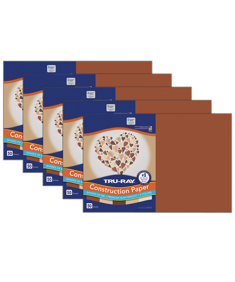 PAC102950-5 Shades Me Construction Paper - Pack of 5