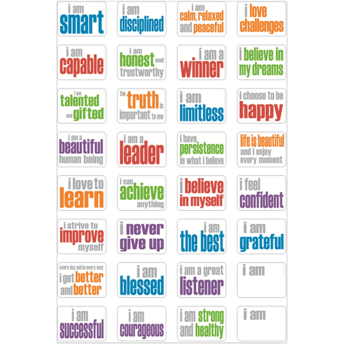 Say it Think it Live it Incentive Stickers, 320-Piece Set